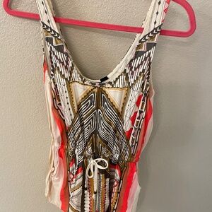 MINKPINK Mayan Tribal Print Romper Size S